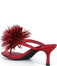 Jeffrey Campbell Firework Satin Thong Kitten Heels