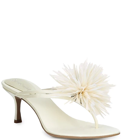 Jeffrey Campbell Firework Satin Thong Kitten Heels