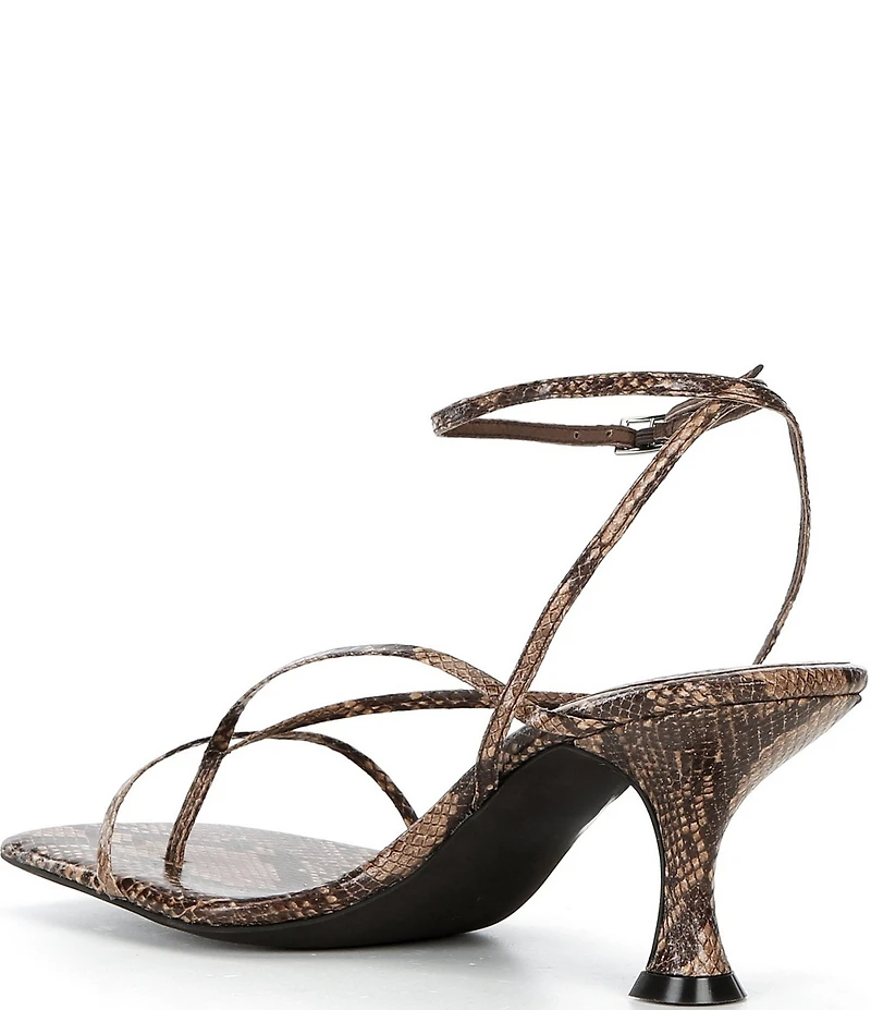 Jeffrey Campbell Fluxx Python Print Strappy Ankle Wrap Dress Sandals