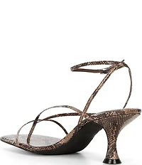 Jeffrey Campbell Fluxx Python Print Strappy Ankle Wrap Dress Sandals