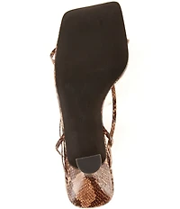 Jeffrey Campbell Fluxx Python Print Strappy Ankle Wrap Dress Sandals