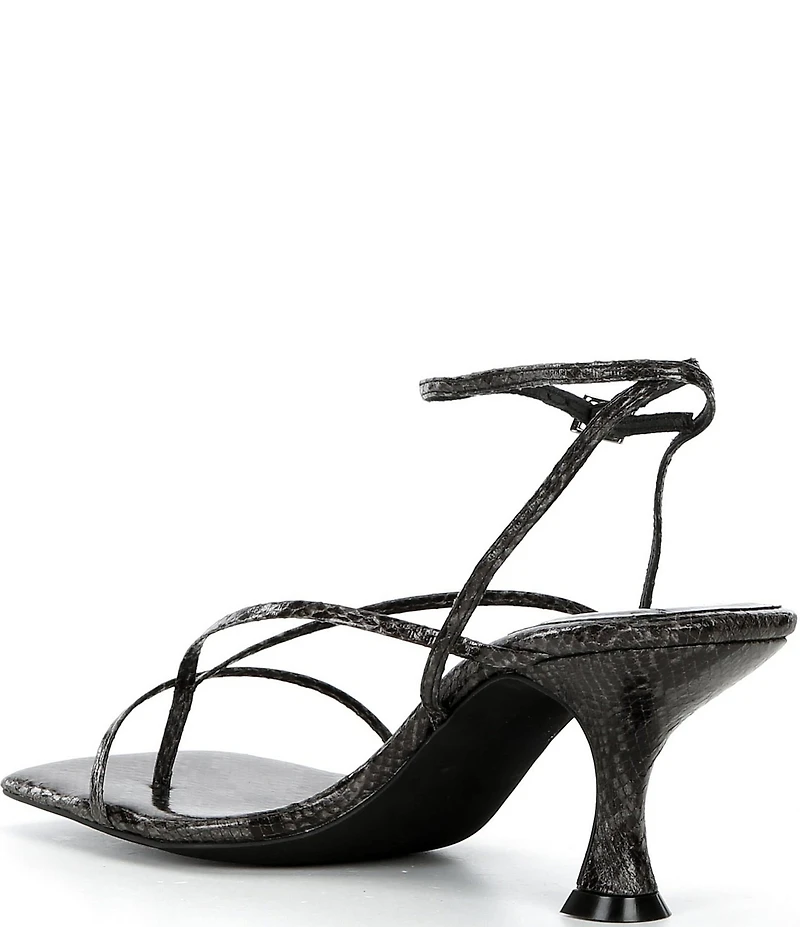 Jeffrey Campbell Fluxx Python Print Strappy Ankle Wrap Dress Sandals