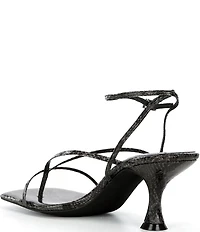 Jeffrey Campbell Fluxx Python Print Strappy Ankle Wrap Dress Sandals