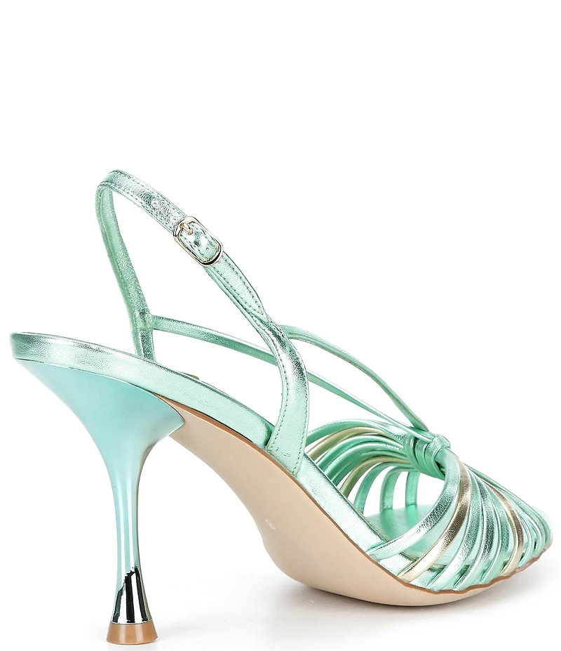 Jeffrey Campbell Galaxia Metallic Strappy Sling Dress Sandals