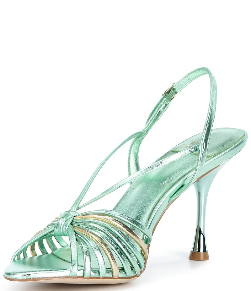 Jeffrey Campbell Galaxia Metallic Strappy Sling Dress Sandals