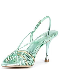 Jeffrey Campbell Galaxia Metallic Strappy Sling Dress Sandals