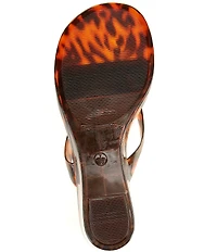 Jeffrey Campbell Gigabyte Jelly Thong Tortoise Wedge Sandals