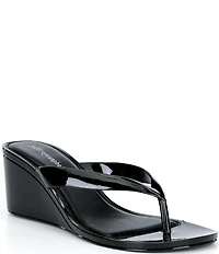 Jeffrey Campbell Gigabyte Jelly Thong Wedge Sandals