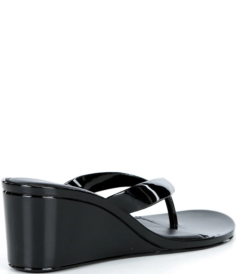 Jeffrey Campbell Gigabyte Jelly Thong Wedge Sandals