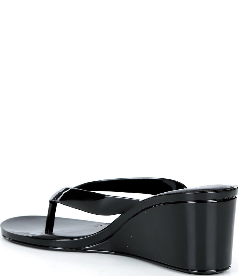 Jeffrey Campbell Gigabyte Jelly Thong Wedge Sandals
