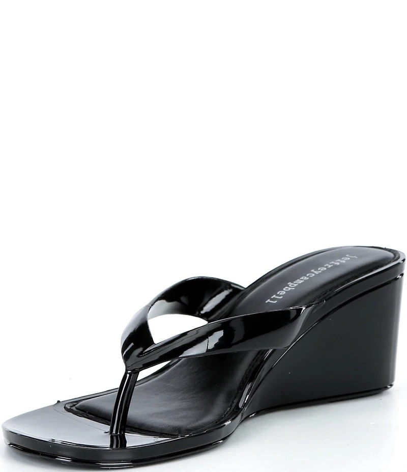 Jeffrey Campbell Gigabyte Jelly Thong Wedge Sandals