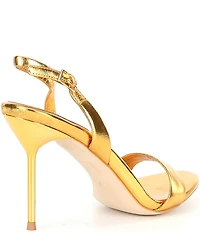 Jeffrey Campbell Go Getter Metallic Leather Slingback Dress Sandals
