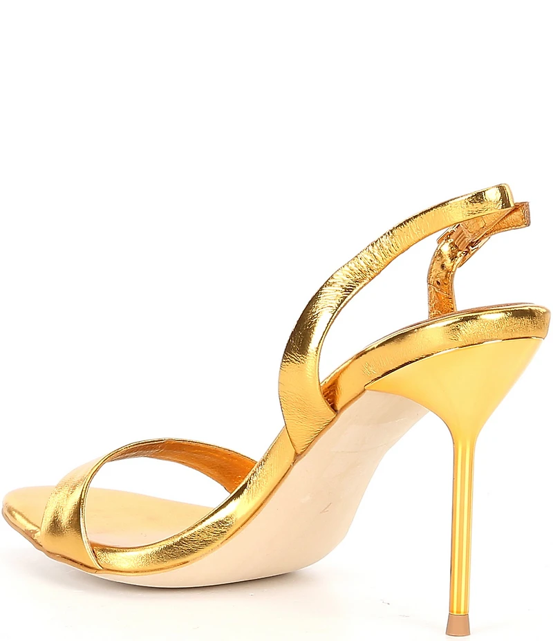 Jeffrey Campbell Go Getter Metallic Leather Slingback Dress Sandals