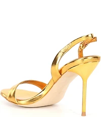 Jeffrey Campbell Go Getter Metallic Leather Slingback Dress Sandals
