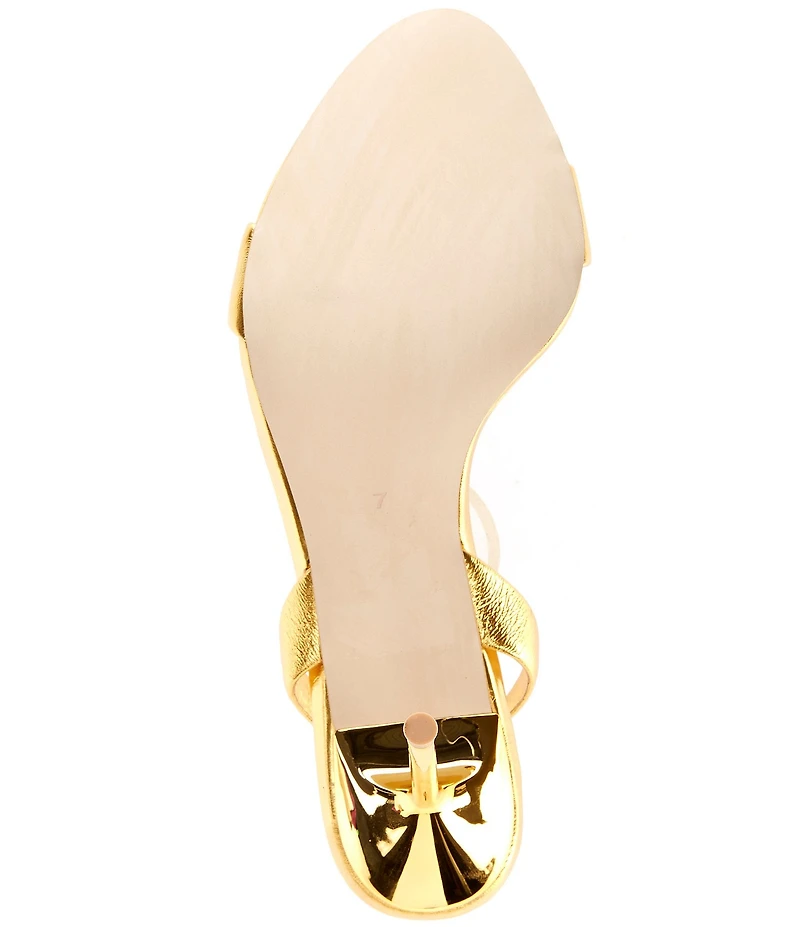 Jeffrey Campbell Go Getter Metallic Leather Slingback Dress Sandals