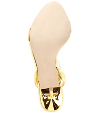 Jeffrey Campbell Go Getter Metallic Leather Slingback Dress Sandals