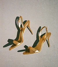 Jeffrey Campbell Go Getter Metallic Leather Slingback Dress Sandals