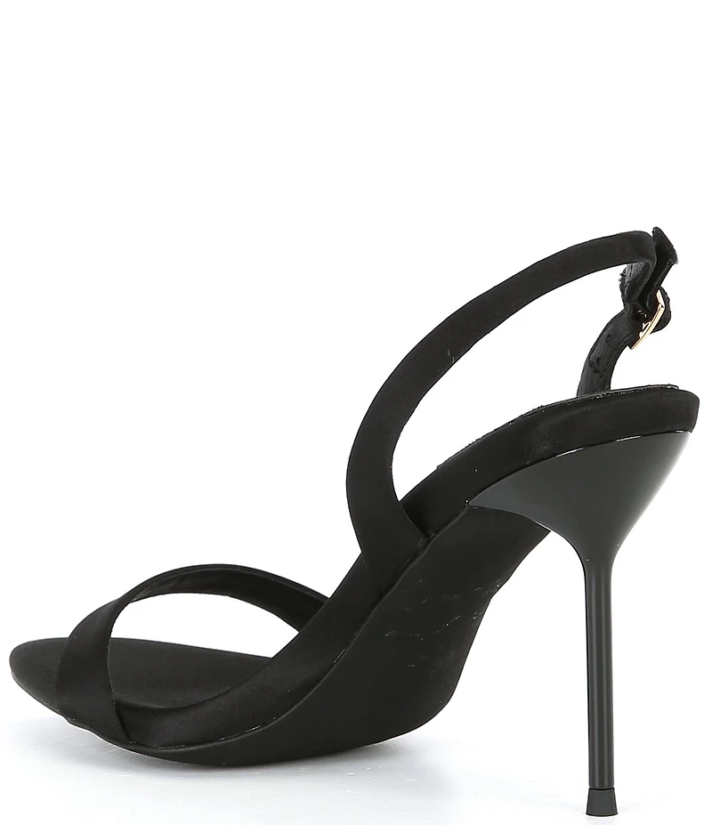 Jeffrey Campbell Go Getter Satin Slingback Dress Sandals