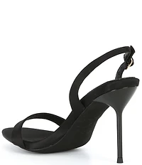 Jeffrey Campbell Go Getter Satin Slingback Dress Sandals