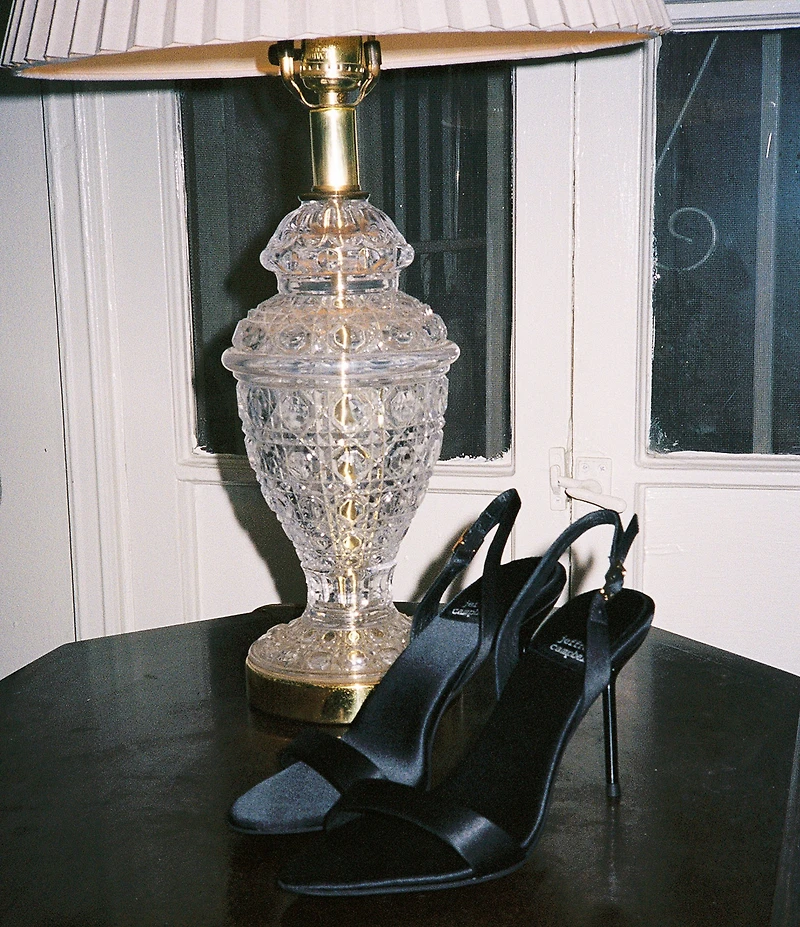 Jeffrey Campbell Go Getter Satin Slingback Dress Sandals