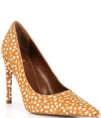 Jeffrey Campbell Goodluck-F Spotted Animal Print Calf Hair Pumps