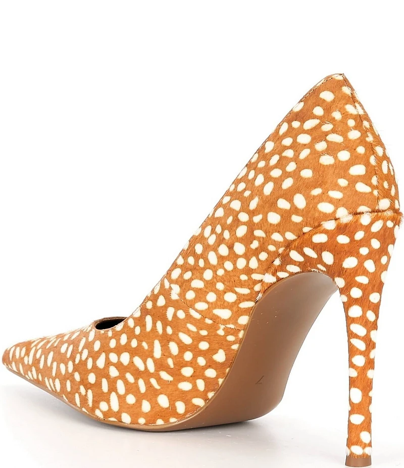 Jeffrey Campbell Goodluck-F Spotted Animal Print Calf Hair Pumps
