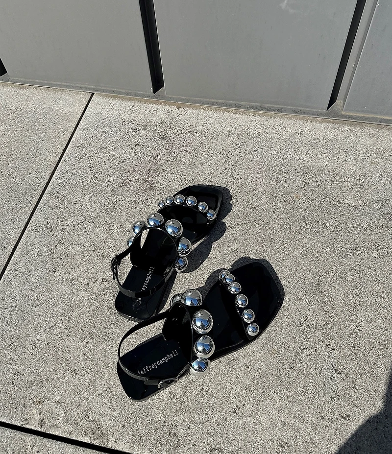Jeffrey Campbell Patent Jelly Gum-Drop Studded Sandals