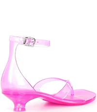 Jeffrey Campbell Gummy Ankle Strap Kitten Heel Thong Sandals