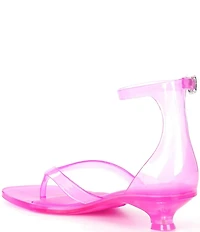 Jeffrey Campbell Gummy Ankle Strap Kitten Heel Thong Sandals