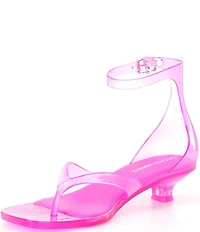 Jeffrey Campbell Gummy Ankle Strap Kitten Heel Thong Sandals