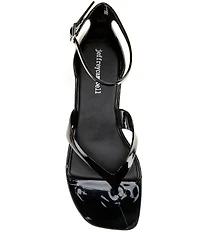 Jeffrey Campbell Gummy Patent Ankle Strap Kitten Heel Jelly Thong Sandals