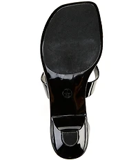 Jeffrey Campbell Gummy Patent Ankle Strap Kitten Heel Jelly Thong Sandals