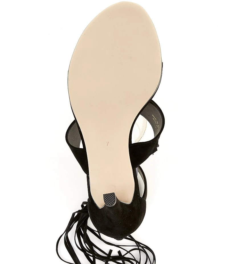 Jeffrey Campbell I-Dare-U Suede Fringe Hardware Ankle Wrap Dress Sandals