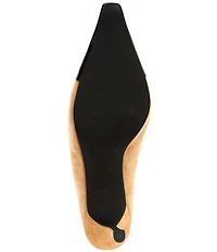 Jeffrey Campbell Investor Suede Patent Snip Cap Toe Dress Mules