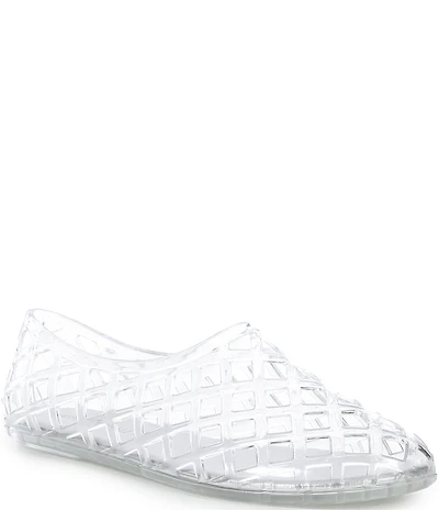 Jeffrey Campbell Jellz Clear Jelly Slip On Flats