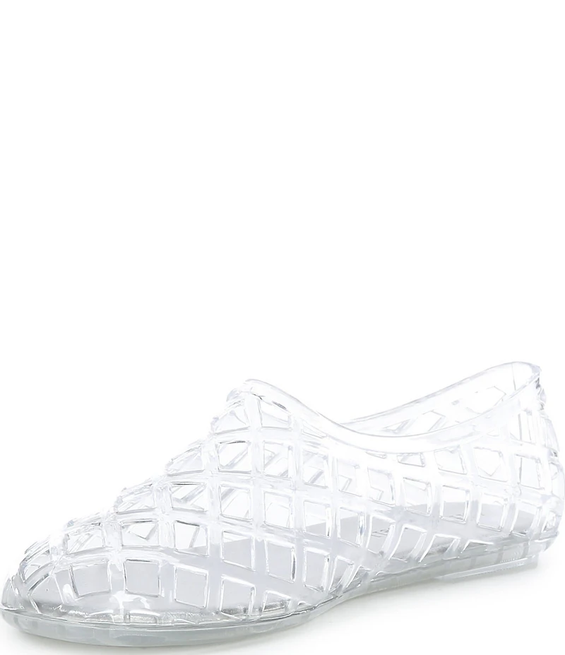 Jeffrey Campbell Jellz Clear Jelly Slip On Flats