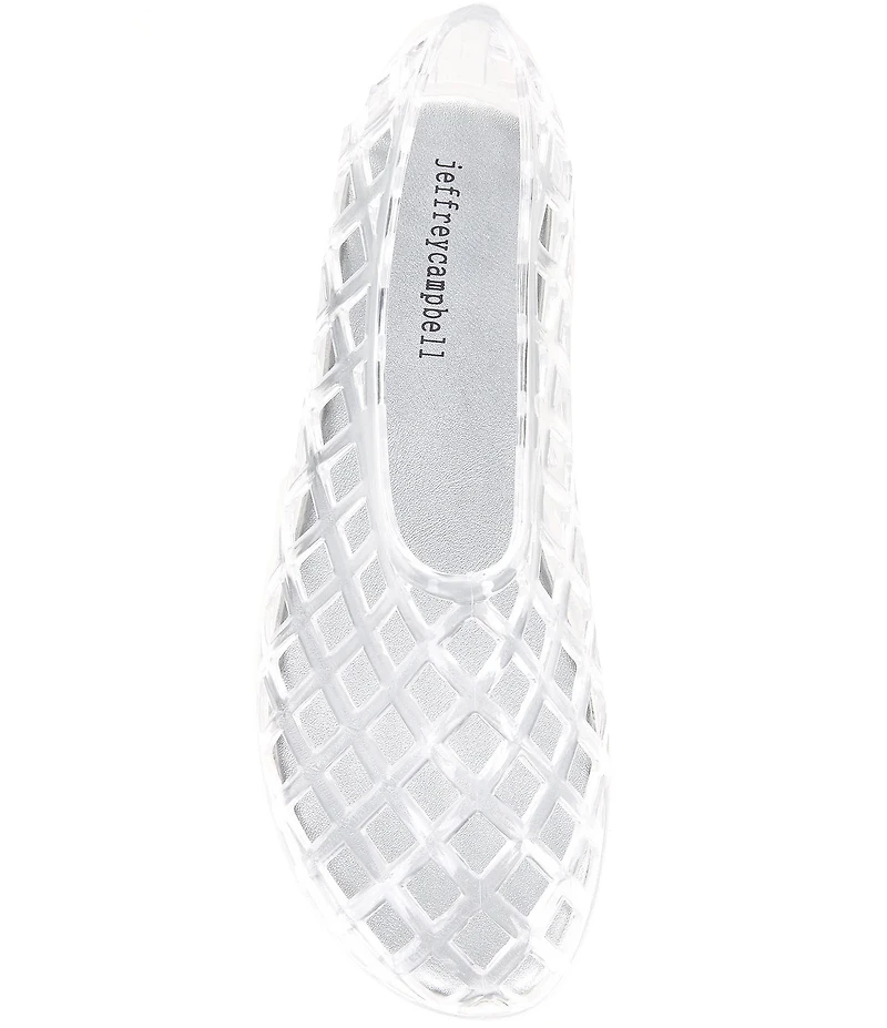 Jeffrey Campbell Jellz Clear Jelly Slip On Flats