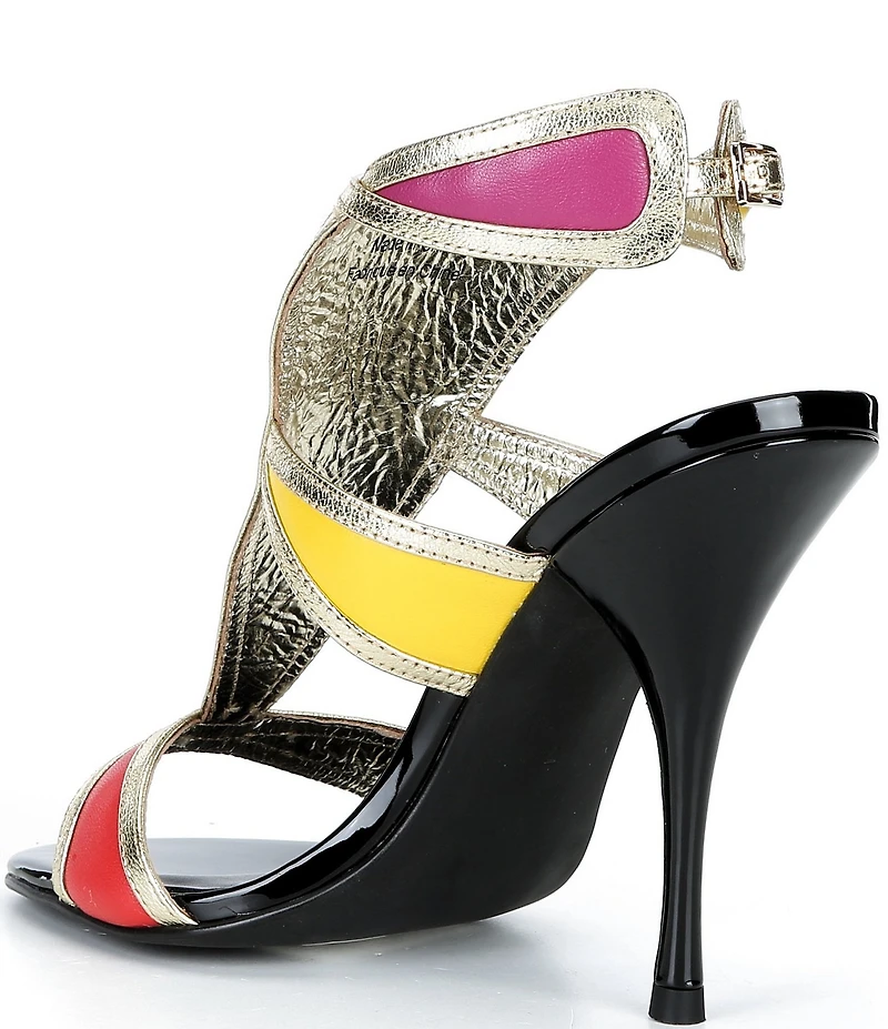 Jeffrey Campbell Kaleido Zebra Strappy Stiletto Sandals