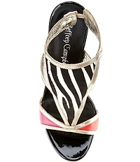 Jeffrey Campbell Kaleido Zebra Strappy Stiletto Sandals