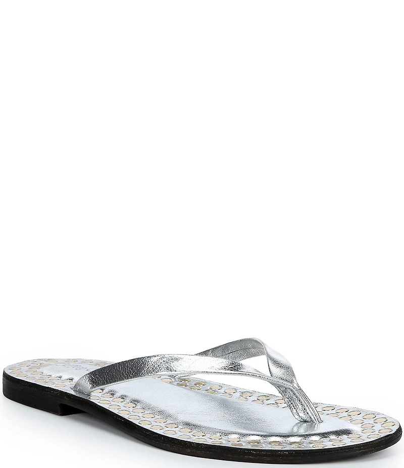 Jeffrey Campbell Katrina Flat Thong Studded Flip Flop Sandals
