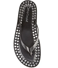 Jeffrey Campbell Katrina Flat Thong Studded Flip Flop Sandals