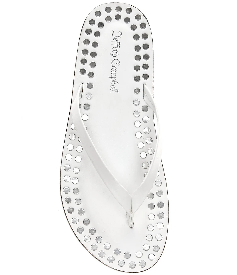 Jeffrey Campbell Katrina Flat Thong Studded Flip Flop Sandals
