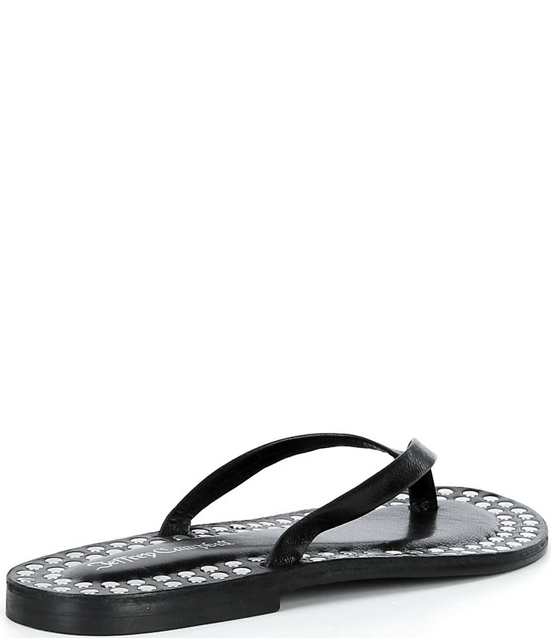 Jeffrey Campbell Katrina Flat Thong Studded Flip Flop Sandals
