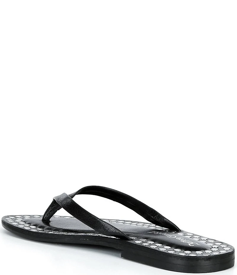 Jeffrey Campbell Katrina Flat Thong Studded Flip Flop Sandals