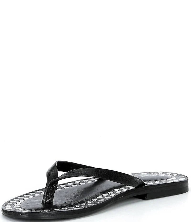 Jeffrey Campbell Katrina Flat Thong Studded Flip Flop Sandals