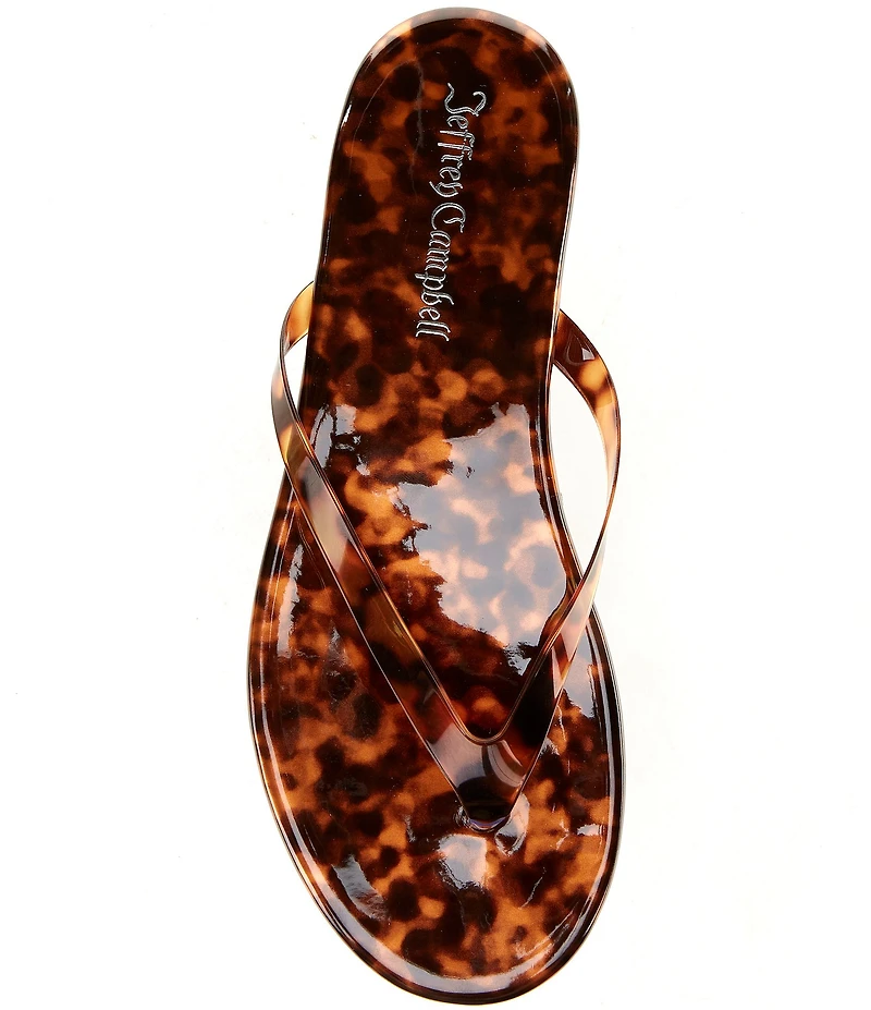 Jeffrey Campbell Kierra Tortoise Print Flip Flops