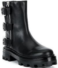 Jeffrey Campbell Krum Leather Moto Booties