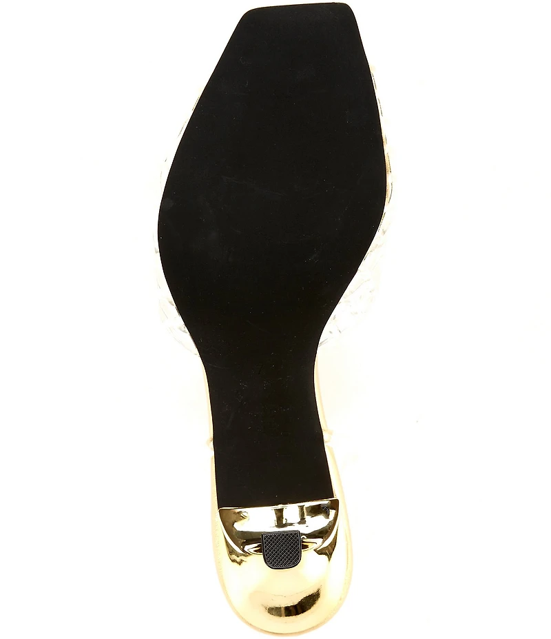 Jeffrey Campbell Lattix Clear Ankle Strap Dress Sandals