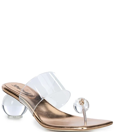 Jeffrey Campbell Latus Ball Clear Vinyl Sandals