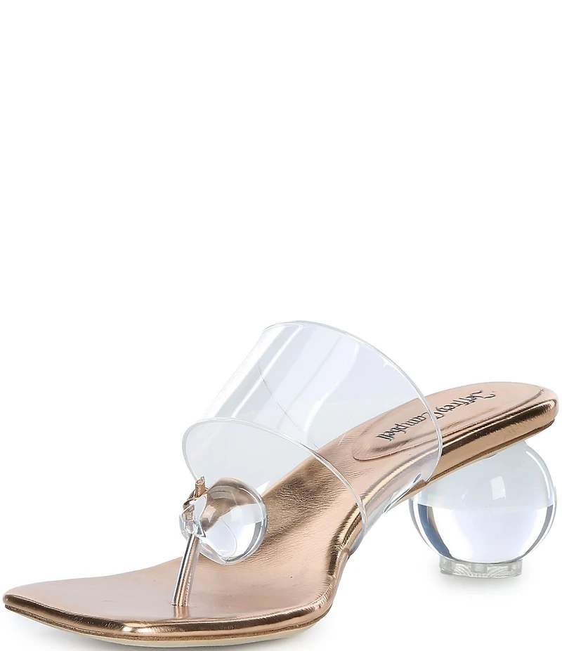 Jeffrey Campbell Latus Ball Clear Vinyl Sandals